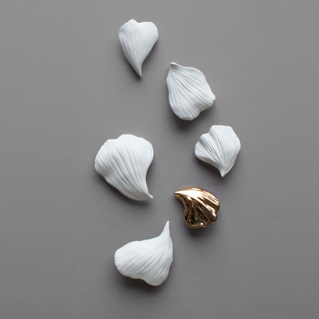 Ginkgo II — Sculptural Porcelain Wall Work