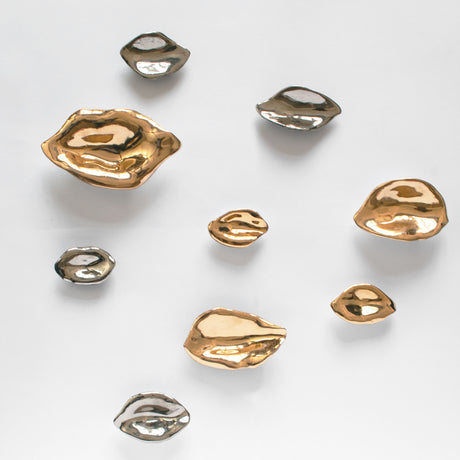 Platinium Gold Ceramic Wall Art Maap Studio